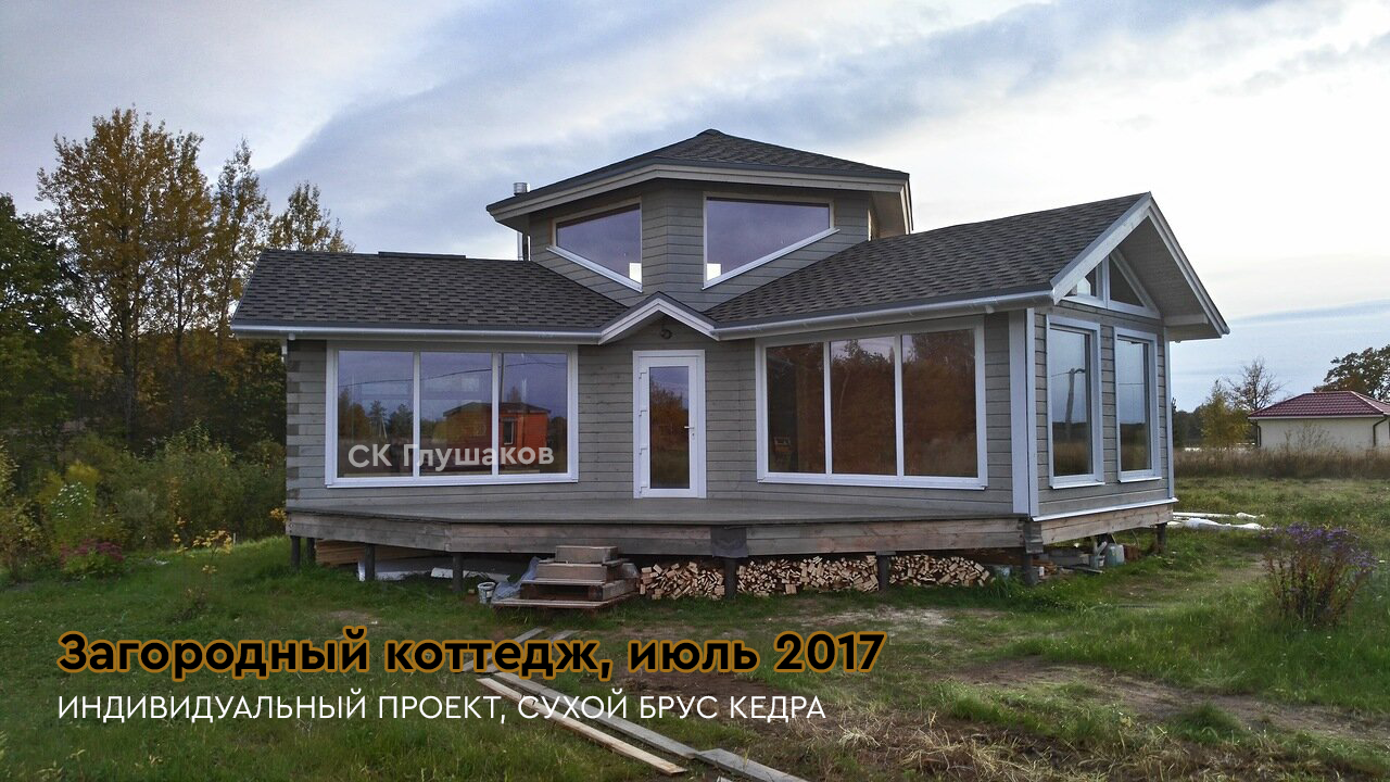 Фото коттеджа из бруса