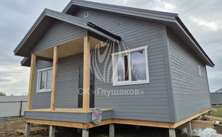 Каркасный дом 9х9 с двумя спальнями фото 2